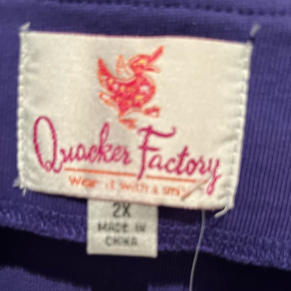 154. NWT WOMENS QUACKER FACTORY 2X DETAIL TOP - Picture 3 of 9